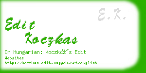 edit koczkas business card